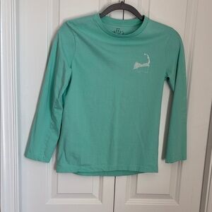 Kids Long Sleeve Tee in Mint Green by Cuffy's